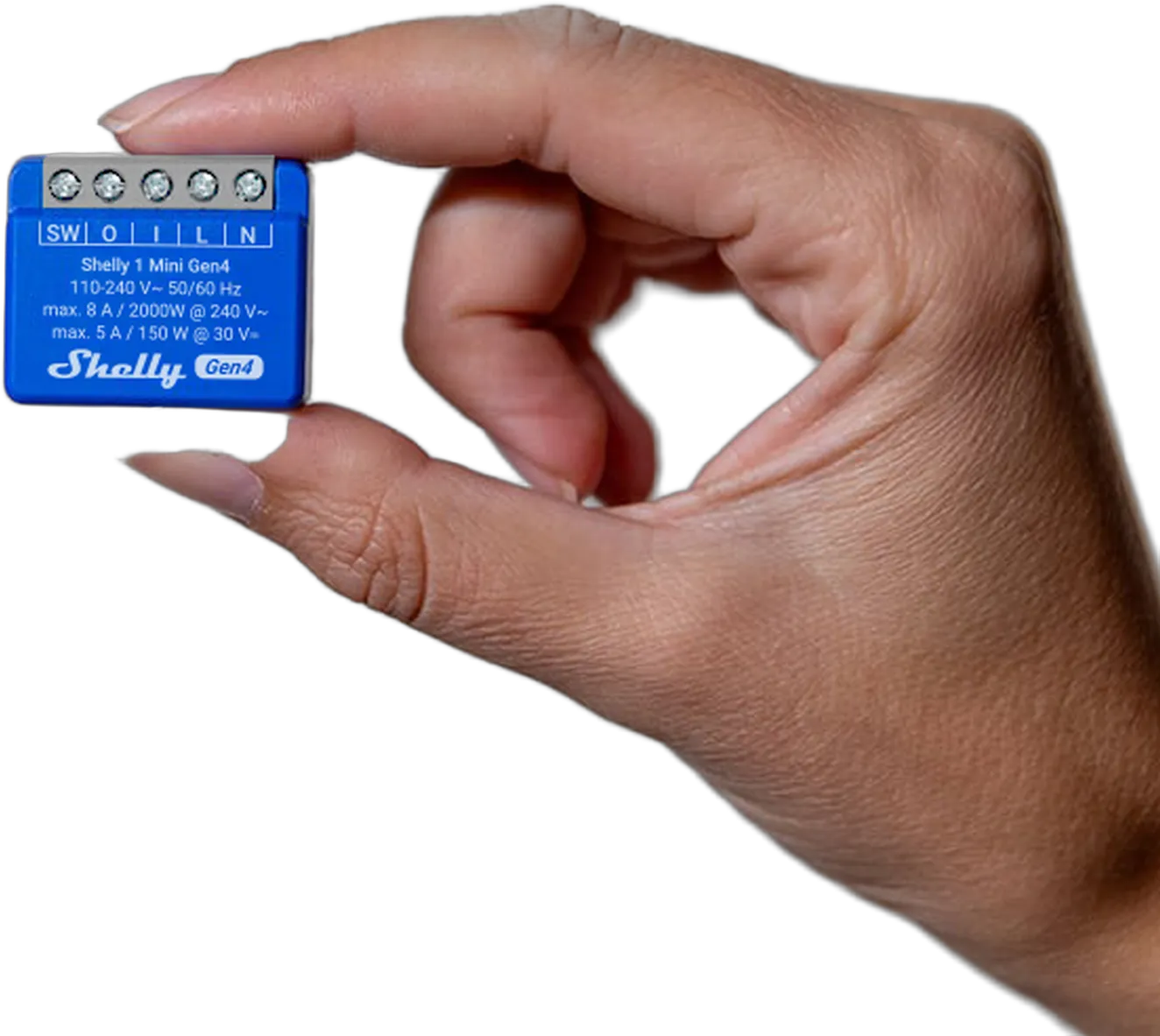 Shelly · Unterputz · "1 Mini Gen4" · Relais · max 8A · 1 Kanal · WLAN · Matter · Zigbee · Bluetooth Shelly · Unterputz · "1 Mini Gen4" · Relais · max 8A · 1 Kanal · WLAN · Matter · Zigbee · Bluetooth