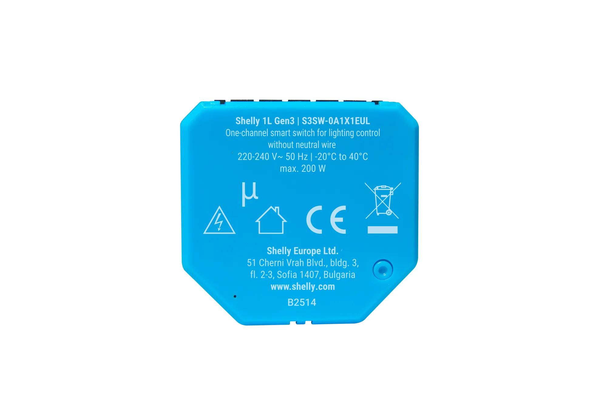 Shelly · Unterputz · "2L Gen3" · WLAN · BT Shelly · Unterputz · "2L Gen3" · WLAN · BT