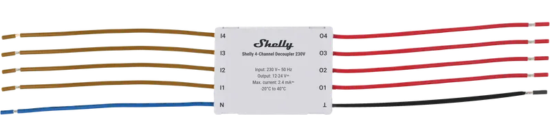 Shelly · Unterputz Zubehör · "4-Channel Decoupler 230V"