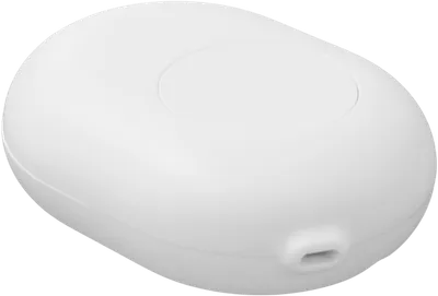 Shelly Button Add-on bianco, dispositivo ovale in plastica con finitura opaca, pulsante a incavo e porta rettangolare per Shelly Button Add-on bianco, dispositivo ovale in plastica con finitura opaca, pulsante a incavo e porta rettangolare per