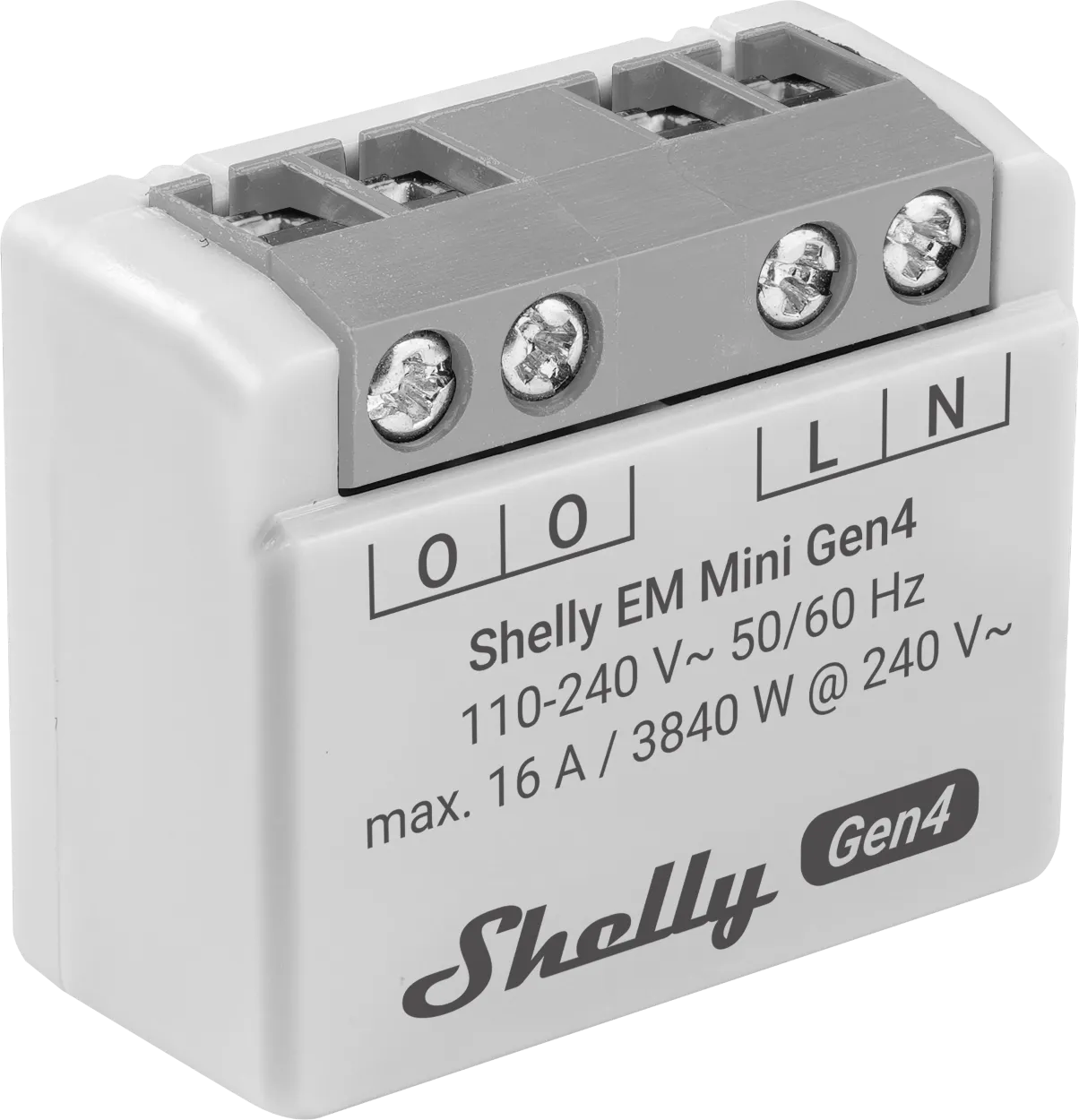 Shelly · Unterputz · "EM Mini Gen4" · Relais · max 8A · 1 Kanal · WLAN · Matter · Zigbee · Bluetooth