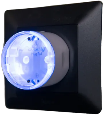 Shelly · Plug & Play "Plug PM Gen3 Black" · Smarter Energiezähler · Messfunktion · WLAN · BT · schwarz