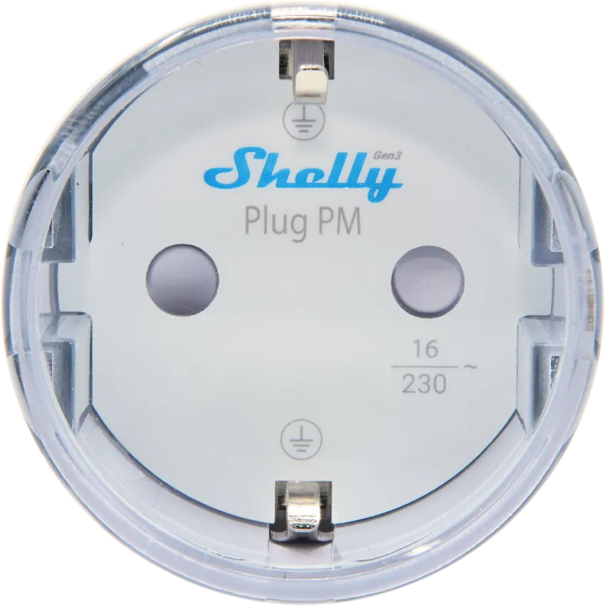 Shelly · Plug & Play "Plug PM Gen3 White" · Smarter Energiezähler · Messfunktion · WLAN · BT · weiß Shelly · Plug & Play "Plug PM Gen3 White" · Smarter Energiezähler · Messfunktion · WLAN · BT · weiß