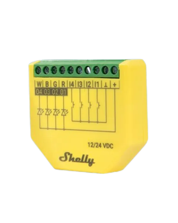 Shelly · Unterputz · "Plus RGBW PM" · LED Lichtcontroller · WLAN · BT