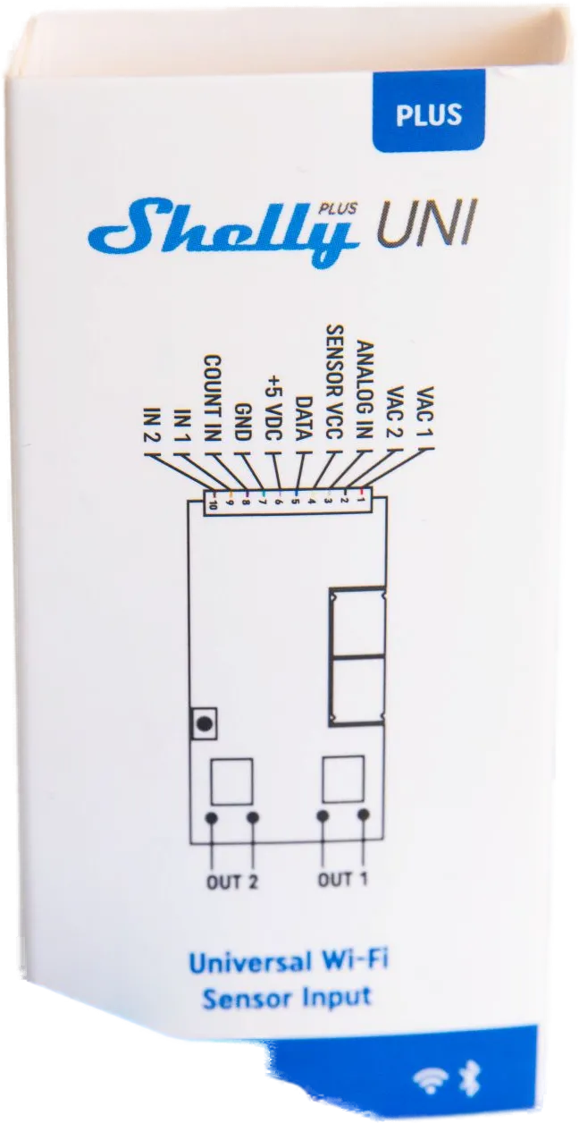 Shelly · Unterputz · "Plus Uni" · Universalmodul · Messfunktion · WLAN Shelly · Unterputz · "Plus Uni" · Universalmodul · Messfunktion · WLAN