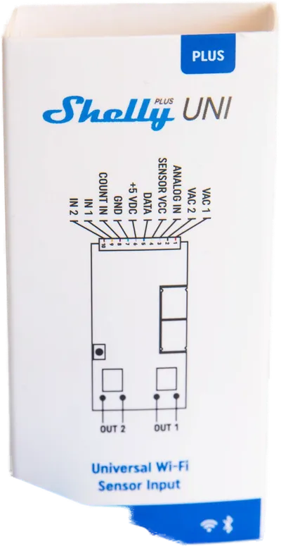Shelly · Unterputz · "Plus Uni" · Universalmodul · Messfunktion · WLAN