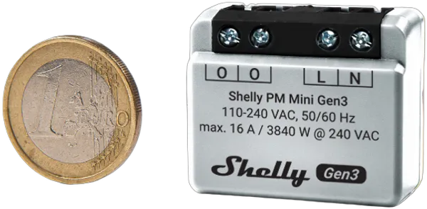Shelly · Unterputz · "PM Mini Gen. 3" · WLAN · BT