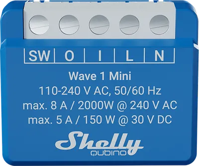 Shelly · Unterputz · "Wave 1 Mini" · Relais · max. A · 1 Kanal · Z-Wave