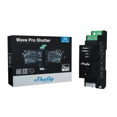 Shelly · Hutschiene · "Wave Pro Shutter" · Relais · Rollladenaktor · Z-Wave