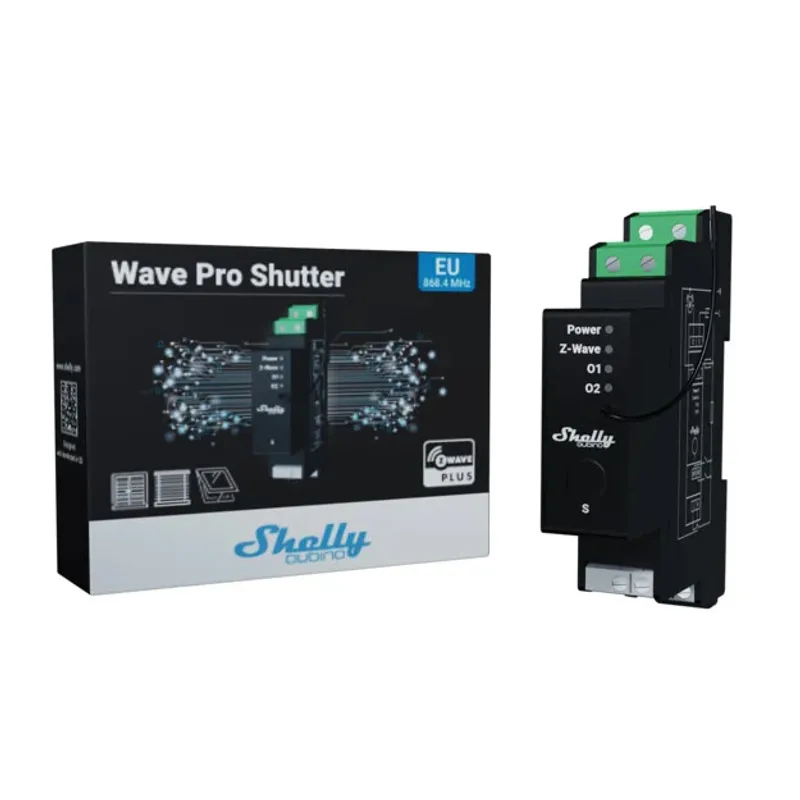 Shelly · Hutschiene · "Wave Pro Shutter" · Relais · Rollladenaktor · Z-Wave