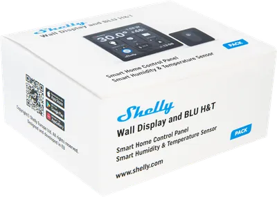 Shelly · Unterputz · "Wall Display Black & BLU H&T Black" · Android · WLAN · BT ·schwarz