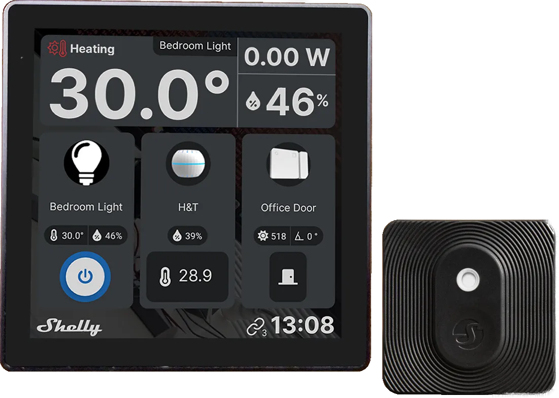 Shelly · Unterputz · "Wall Display Black & BLU H&T Black" · Android · WLAN · BT ·schwarz Shelly · Unterputz · "Wall Display Black & BLU H&T Black" · Android · WLAN · BT ·schwarz