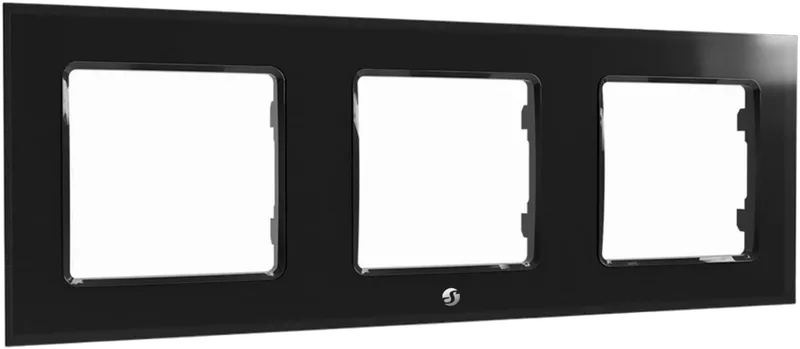 Shelly · Unterputz Zubehör · "Wall Frame 3" · Wandtaster Rahmen 3-fach · Schwarz