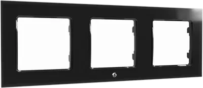 Shelly · Unterputz Zubehör · "Wall Frame 3" · Wandtaster Rahmen 3-fach · Schwarz