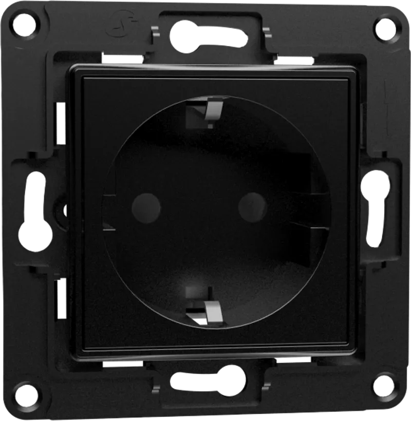 Shelly · Unterputz Zubehör · "Wall Socket EU" · Wandsteckdose · Schwarz