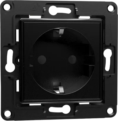 Shelly · Unterputz Zubehör · "Wall Socket EU" · Wandsteckdose · Schwarz