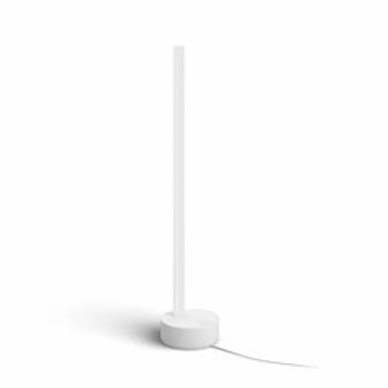 Philips Hue White & Col. Amb. Gradient Signe lampada da tavolo bianca, barra luminosa verticale sottile su base circolare