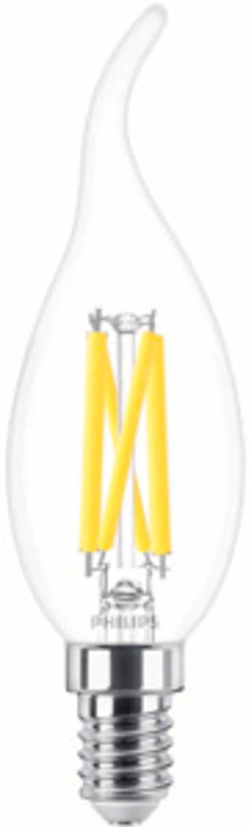 Philips LED WarmGlow Lampe 40W E14 Kerze Klar 1er P, lampadina a LED con forma di candela e filamenti gialli, su base