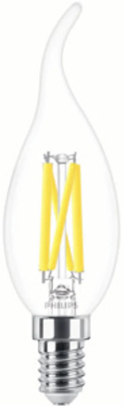 Philips LED WarmGlow Lampe 40W E14 Kerze Klar 1er P