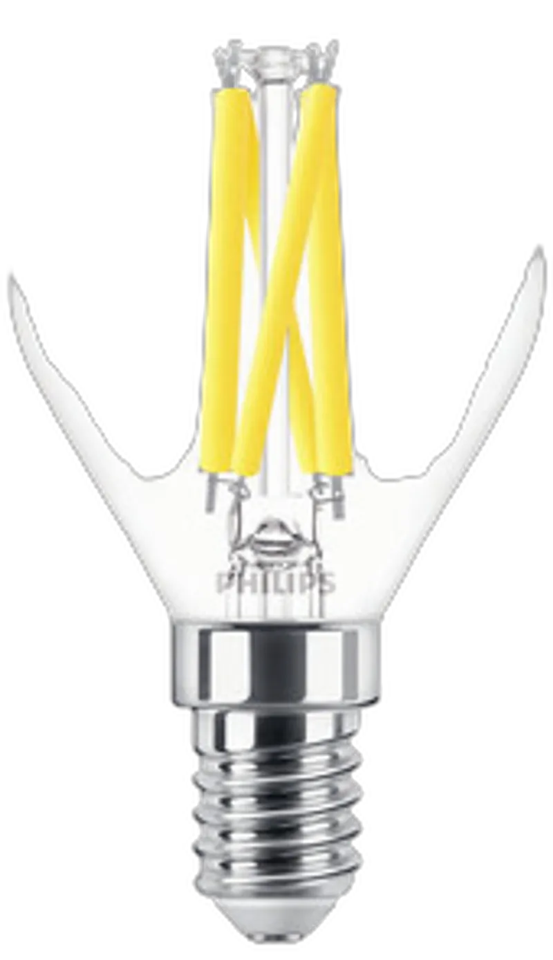 Philips LED classic WarmGlow Tropfenlampe 40W E14 Klar dimmbar