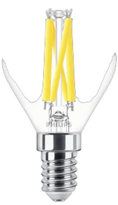 Philips LED classic WarmGlow Tropfenlampe 40W E14 Klar dimmbar