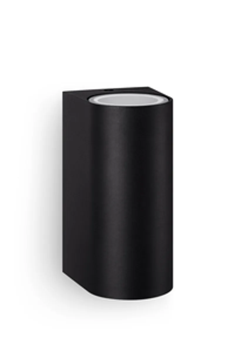 Lampe extérieure Philips Outdoor Nightingale Wand 2x35W noir mat avec diffuseur blanc circulaire intégré pour éclairage