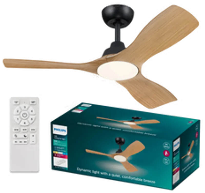 Philips Olas Leuchte mit Ventilator 42 30W+24W BK&Wood