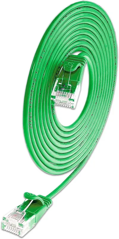 KAT6 Lightpatchkabel rund, U/UTP, Ø 2,8mm, grün