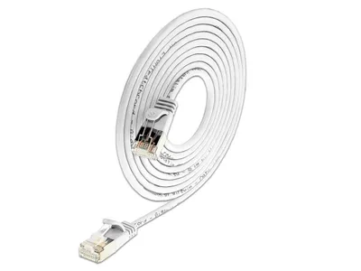 KAT6 Lightpatchkabel rund, U/FTP, Ø 3,8mm, weiß