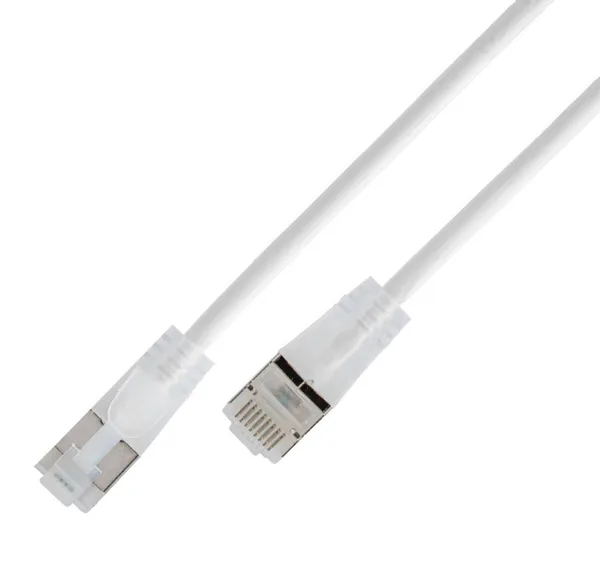 KAT6A 10 Gigabit Lightpatchkabel rund, U/FTP, transluzente Stecker