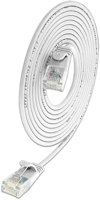 KAT6A 10 Gigabit Lightpatchkabel rund, U/UTP, Ø 3,6 mm, weiss