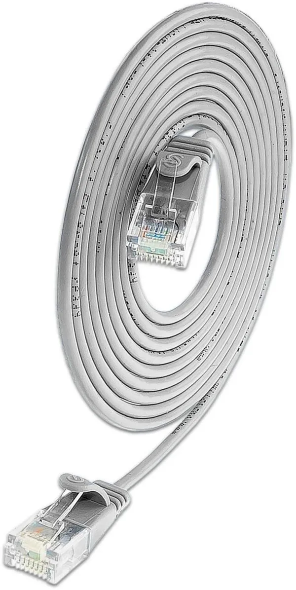 KAT6A 10 Gigabit Lightpatchkabel rund, U/UTP, Ø 3,6 mm, grau
