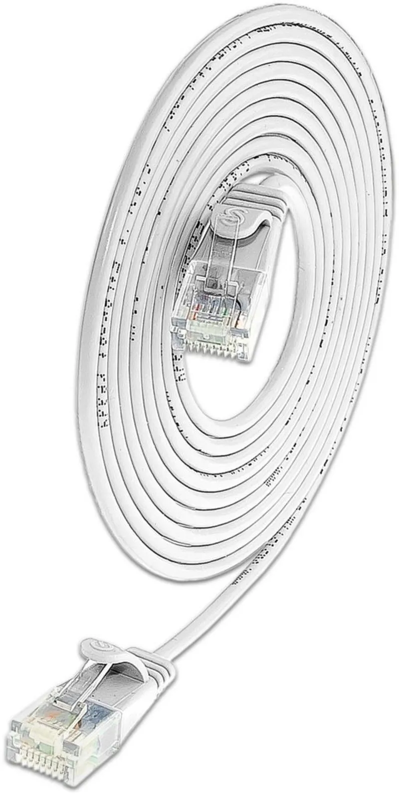 KAT6A 10 Gigabit Lightpatchkabel rund, U/UTP, Ø 3,6 mm, weiss