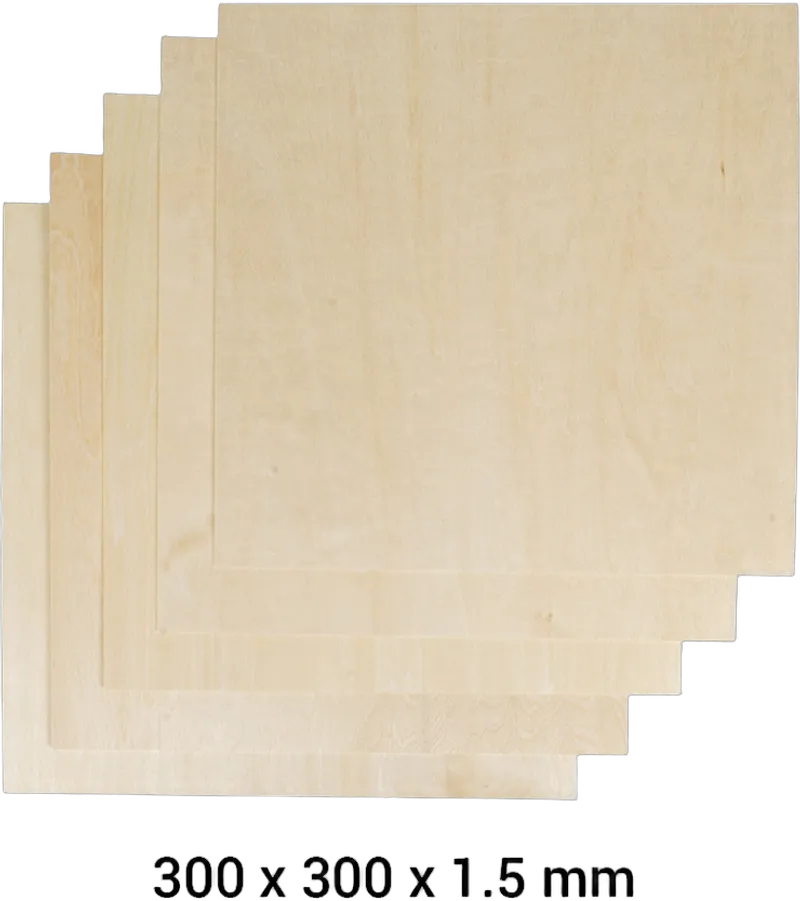 Snapmaker 2.0 Material Lindenholz A350 5er Pack / Basswood Sheet