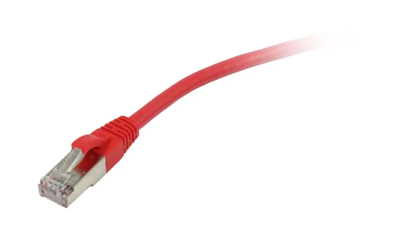 Patchkabel RJ45, CAT5e 100Mhz, 1.0m rot, FTP(F/UTP), Synergy 21