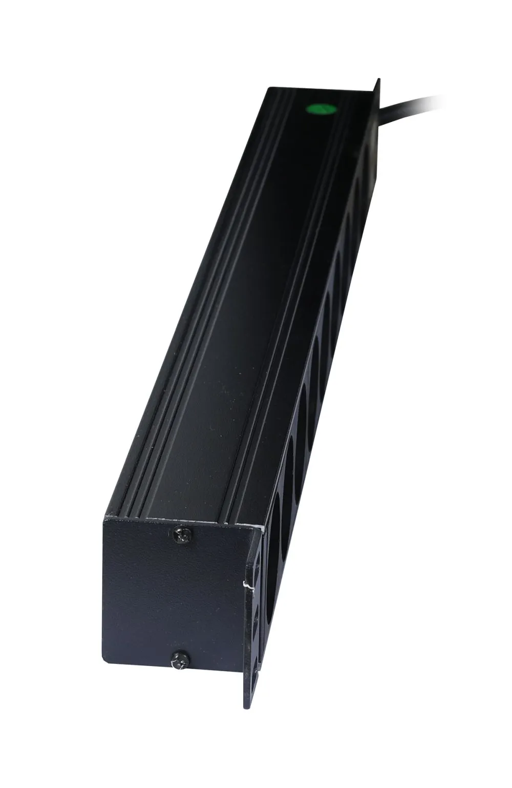 ALLNET 19"zbh. Steckdosenleiste, 9xDosen(CEE7)->Stecker(CEE7), Schwarz, Synergy 21,