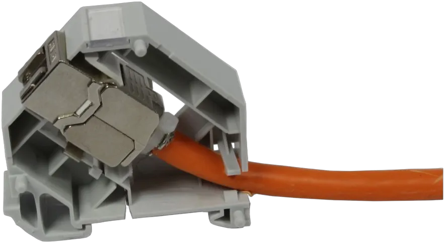 Keystone, Modulträger, DIN Rail, ABS, für 1xTP-Modul, Hutschienenadapter, Synergy 21