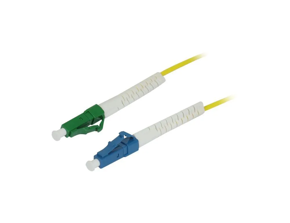 LWL-1-Faser-Patchk.  5mtr.LC-LC(APC), 9/125u, OS2, G657A2, AD=2mm, flexible Knickschutztülle