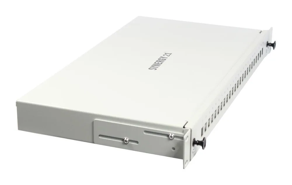 LWL-Patchpanel Spleisbox,19", 6xLSH(E2000APC)-Simplex-Buchsen, OS2, 9/125u Singlemode, incl.Pigtails, Lichtgrau, Synergy 21 LWL-Patchpanel Spleisbox,19", 6xLSH(E2000APC)-Simplex-Buchsen, OS2, 9/125u Singlemode, incl.Pigtails, Lichtgrau, Synergy 21