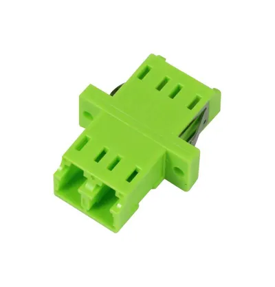 Patchpanel LWL 6xLC-Duplex 19" OM5, adattatore fibra ottica LC-Duplex verde lime con doppie porte quadrate in pannello rack