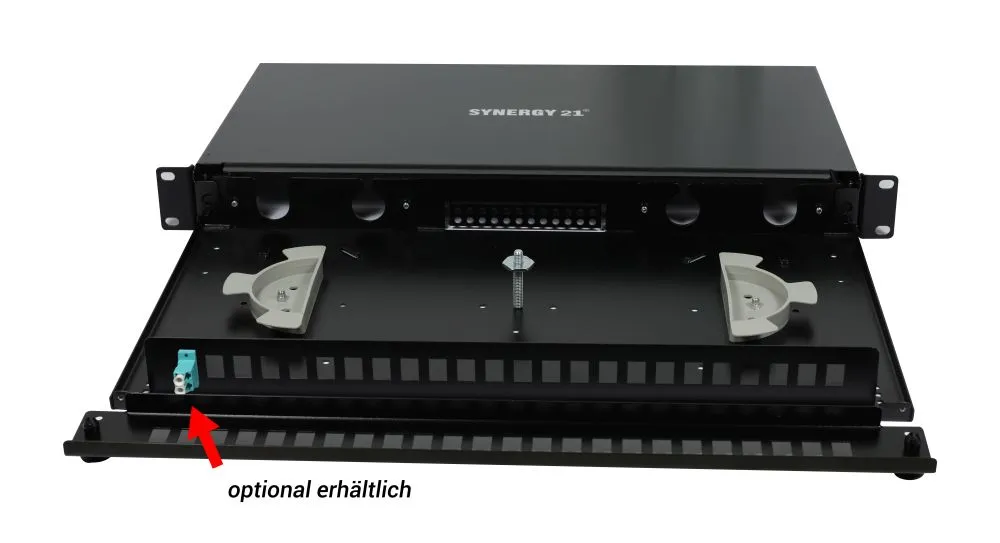 LWL-Patchpanel 6xLC-Duplex-Buchsen, 19", OS2, 9/125u Singlemode, Schwarz, Synergy 21 LWL-Patchpanel 6xLC-Duplex-Buchsen, 19", OS2, 9/125u Singlemode, Schwarz, Synergy 21