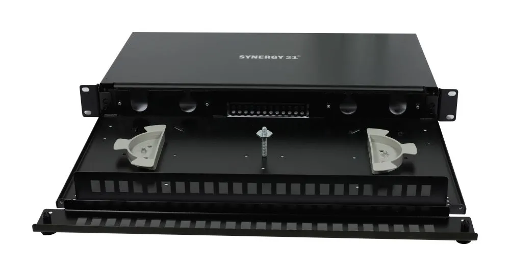 LWL-Patchpanel 6xLC-Duplex-Buchsen, 19", OS2, 9/125u Singlemode, Schwarz, Synergy 21 LWL-Patchpanel 6xLC-Duplex-Buchsen, 19", OS2, 9/125u Singlemode, Schwarz, Synergy 21