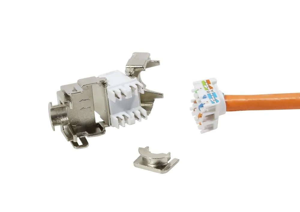 Dosen TP,UP,1-fach(Eckiger Außenrahmen),CAT6A, Keystone, groß, Reinweiss, Synergy 21