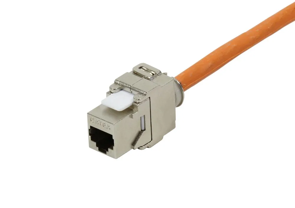 Dosen TP,UP,2-fach(27Grad Auslass für Runde Unterputzdosen),CAT6A, Keystone groß, Reinweiss, Synergy 21