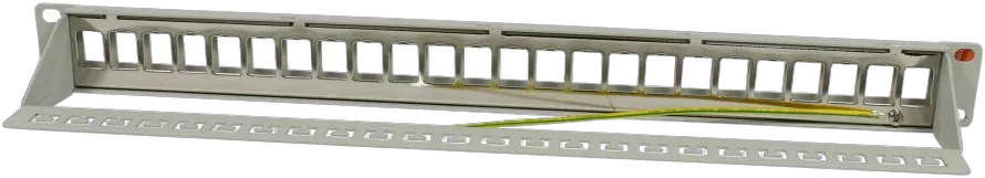 Patch Panel 24xTP,CAT6A, incl.Keystone groß, 19", 1HE(t 94mm), Lichtgrau, Synergy 21 Patch Panel 24xTP,CAT6A, incl.Keystone groß, 19", 1HE(t 94mm), Lichtgrau, Synergy 21