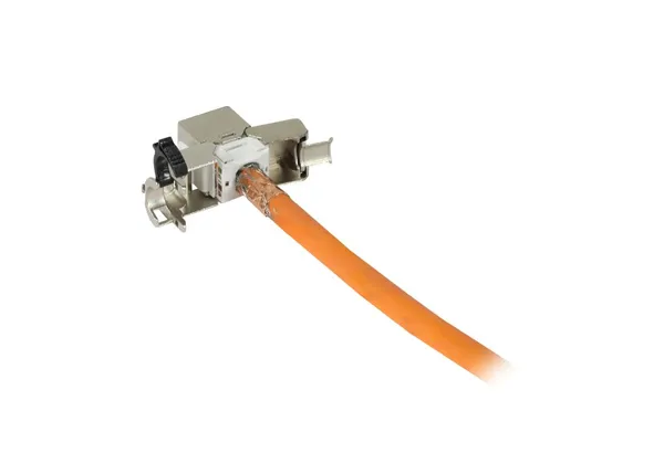Patch Panel 24xTP,CAT6A, incl.Keystone Slim-line mit Kabelklemme, 19", 1HE(t 94mm) mit Kabelklemme, Lichtgrau, Synergy 21