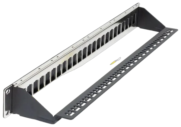 Keystone, Modulträger, 19"Patchpanel für 24xTP-Modul, 1HE(t 94mm), Schwarz, V3, Synergy 21