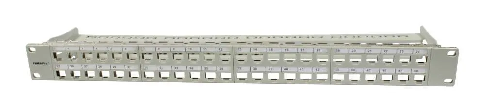 Patch Panel 48xTP,CAT6A, incl.Keystone Slim-line/Komponent getestet, 19", 1HE(t95mm), Lichtgrau, Synergy 21 Patch Panel 48xTP,CAT6A, incl.Keystone Slim-line/Komponent getestet, 19", 1HE(t95mm), Lichtgrau, Synergy 21
