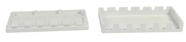 Patch Panel  6xTP, CAT6A, incl.Keystone Slim-line/Short 3P, Aufputz ABS, Weiss, Synergy 21