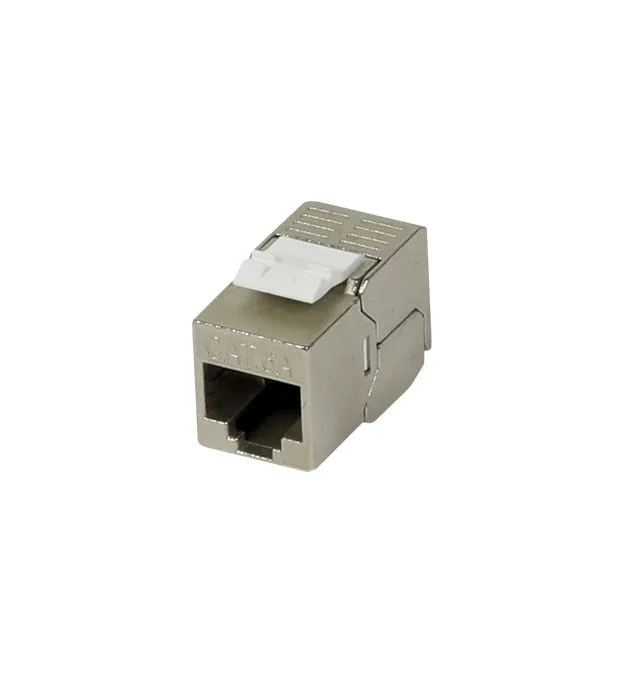 Patch Panel 4xTP, CAT6A, incl.Keystone, Short mit Kabelklemme, Aufputz Metall, Lichtgrau, Synergy 21 Patch Panel 4xTP, CAT6A, incl.Keystone, Short mit Kabelklemme, Aufputz Metall, Lichtgrau, Synergy 21